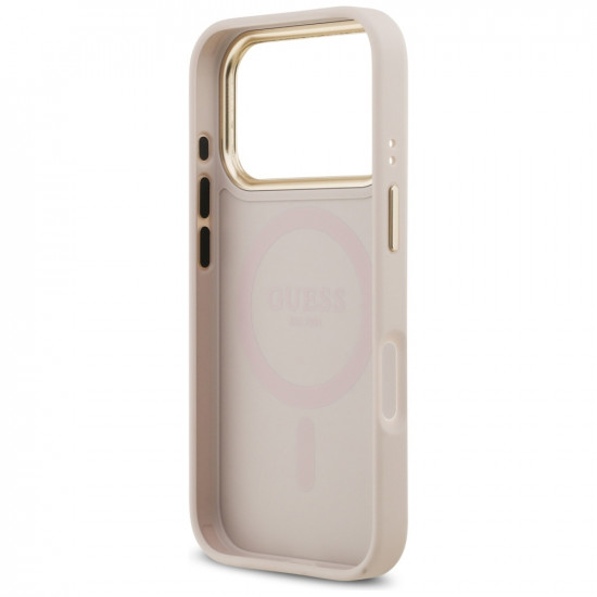Guess Peony Hot Stamp MagSafe (GUHMP17LPSAMSECP) iPhone 17 Pro Pink Guess Peony Hot Stamp MagSafe (GUHMP17LPSAMSECP) iPhone 17 Pro Pink
