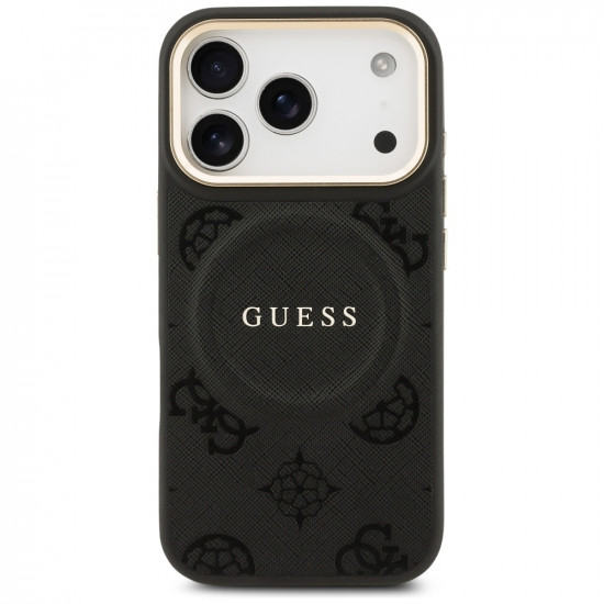 Guess Peony Hot Stamp MagSafe (GUHMP17LPSAMSECK) iPhone 17 Pro Black