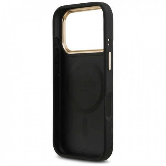 Guess Peony Hot Stamp MagSafe (GUHMP17LPSAMSECK) iPhone 17 Pro Black