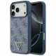 Guess Leather 4G Triangle Strass MagSafe (GUHMP17LP4TDPLB) iPhone 17 Pro Blue