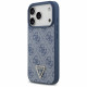 Guess Leather 4G Triangle Strass MagSafe (GUHMP17LP4TDPLB) iPhone 17 Pro Blue