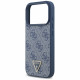 Guess Leather 4G Triangle Strass MagSafe (GUHMP17LP4TDPLB) iPhone 17 Pro Blue