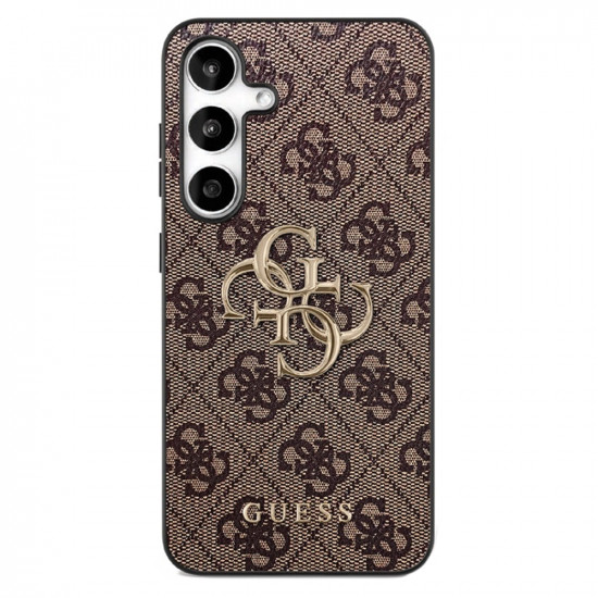 Guess Leather 4G Metal Logo (GUHCS25FE4GMGBR) Samsung Galaxy S25 FE Brown