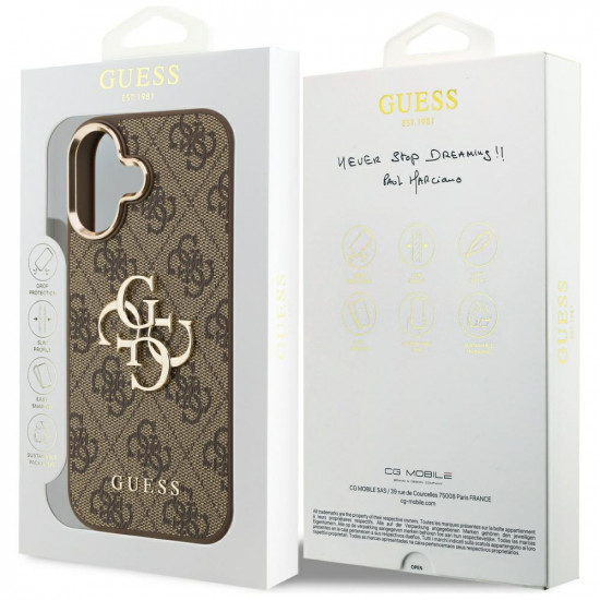 Guess Hardcase Big 4G Classic Logo (GUHCP17S4GMGCBR) iPhone 17 Brown