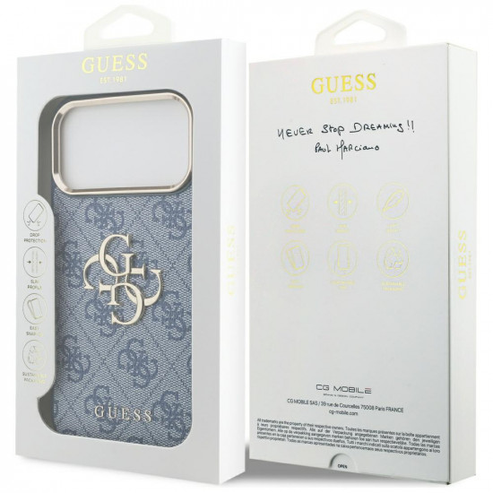 Guess Hardcase Big 4G Classic Logo (GUHCP17L4GMGCBL) iPhone 17 Pro Blue