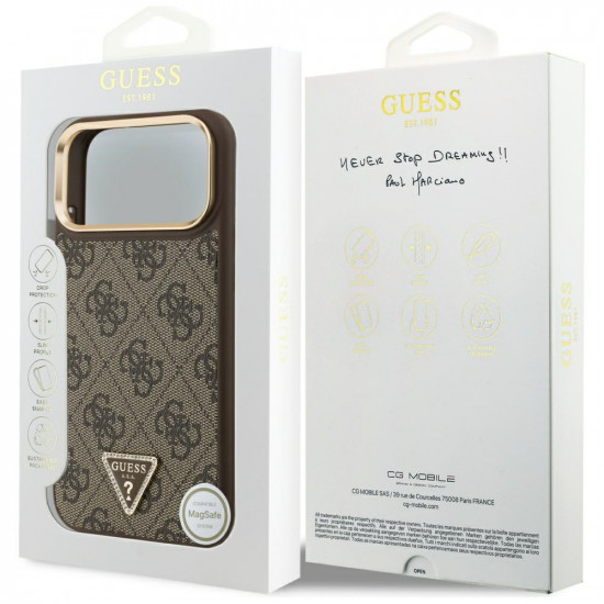 Guess Hardcase 4G Triangle Logo MagSafe (GUHMP17XP4GTDGMW) iPhone 17 Pro Max Brown Guess Hardcase 4G Triangle Logo MagSafe (GUHMP17XP4GTDGMW) iPhone 17 Pro Max Brown