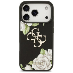 Guess Hardcase 4G Grained Roses Big Logo (GUHCP17LPGROP4MK) iPhone 17 Pro Black