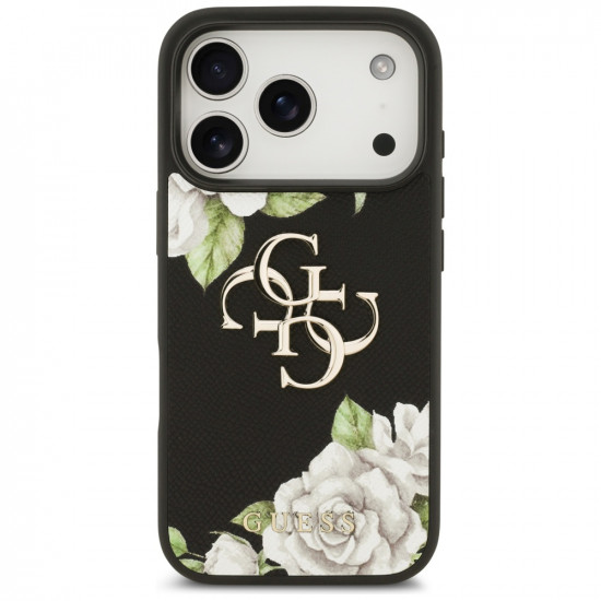 Guess Hardcase 4G Grained Roses Big Logo (GUHCP17LPGROP4MK) iPhone 17 Pro Black