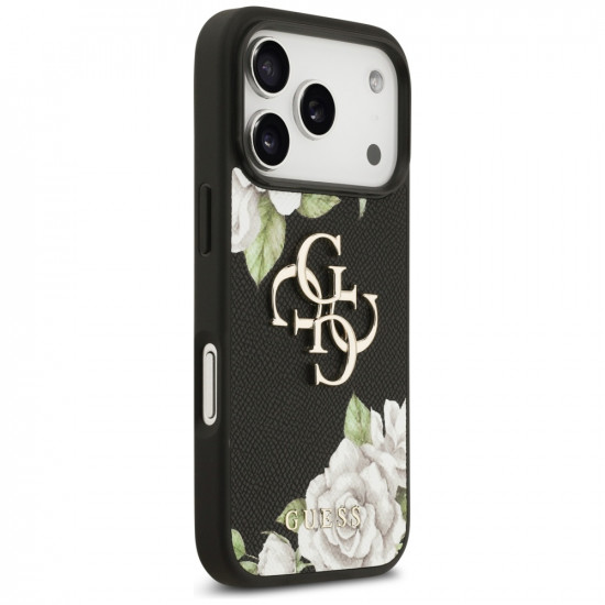 Guess Hardcase 4G Grained Roses Big Logo (GUHCP17LPGROP4MK) iPhone 17 Pro Black