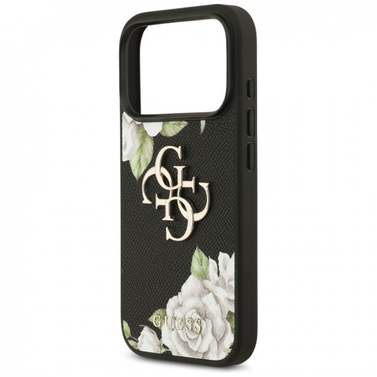 Guess Hardcase 4G Grained Roses Big Logo (GUHCP17LPGROP4MK) iPhone 17 Pro Black