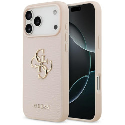 Guess Hardcase 4G Grained Big and Classic Logo (GUHCP17XPGT4MBP) iPhone 17 Pro Max Pink