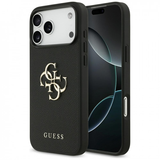 Guess Hardcase 4G Grained Big and Classic Logo (GUHCP17XPGT4MBK) iPhone 17 Pro Max Black