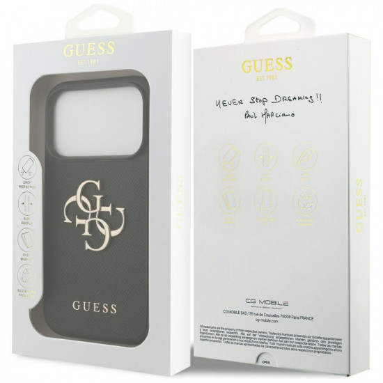 Guess Hardcase 4G Grained Big and Classic Logo (GUHCP17LPGT4MBK) iPhone 17 Pro Black