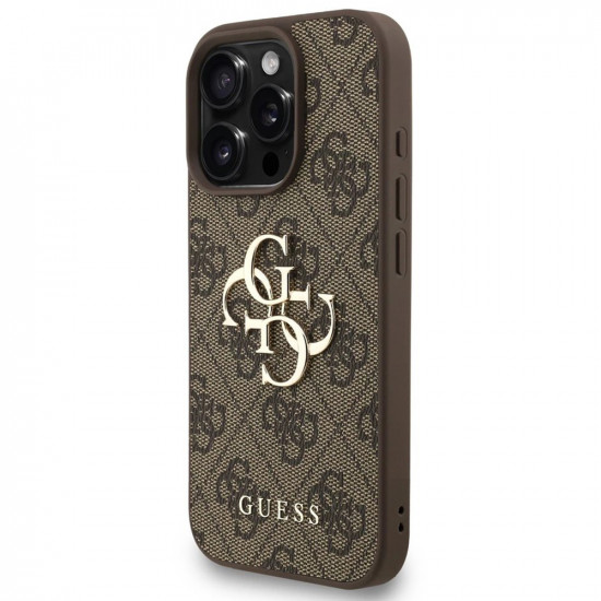 Guess Hardcase 4G Classic Logo with Strap (GUHCP16XP4GMGSW) iPhone 16 Pro Max Brown