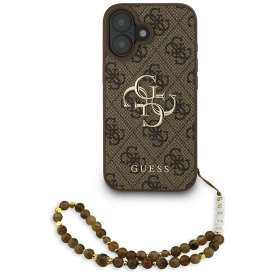 Guess Hardcase 4G Classic Logo with Strap (GUHCP16SP4GMGSW) iPhone 16 Brown