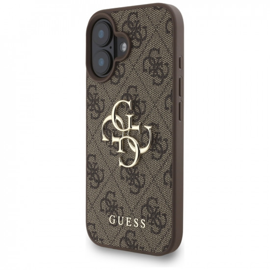 Guess Hardcase 4G Classic Logo with Strap (GUHCP16SP4GMGSW) iPhone 16 Brown