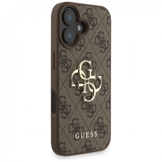 Guess Hardcase 4G Classic Logo with Strap (GUHCP16SP4GMGSW) iPhone 16 Brown