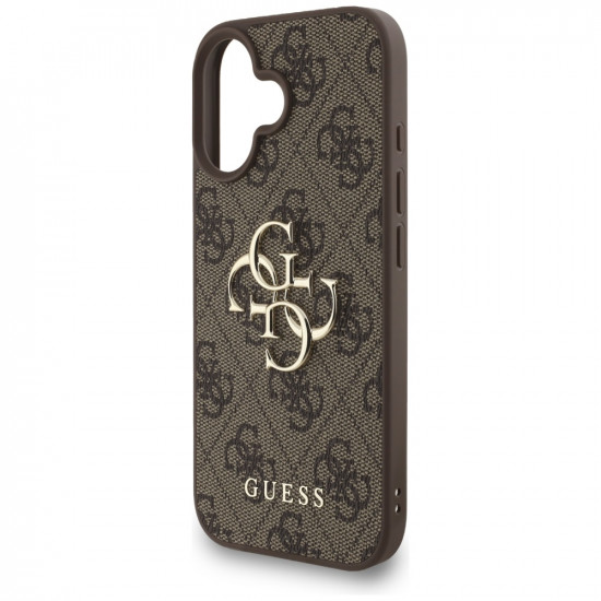 Guess Hardcase 4G Classic Logo with Strap (GUHCP16SP4GMGSW) iPhone 16 Brown