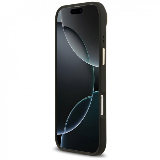 Guess Grained Strass Logo MagSafe (GUHMP17MPGCRMDEK) iPhone 17 Air Black