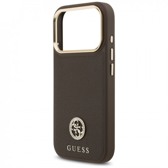 Guess Grained Strass Logo MagSafe (GUHMP17LPGCRMDEW) iPhone 17 Pro Brown Guess Grained Strass Logo MagSafe (GUHMP17LPGCRMDEW) iPhone 17 Pro Brown