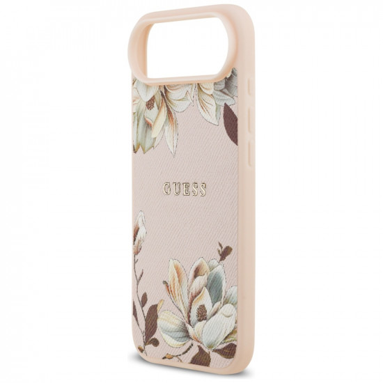 Guess Grained Flowers MagSafe (GUHMP17MPGNMPLMP) iPhone 17 Air Pink Guess Grained Flowers MagSafe (GUHMP17MPGNMPLMP) iPhone 17 Air Pink