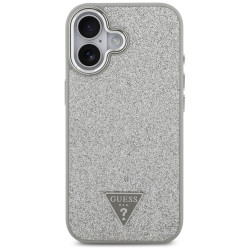 Guess Glitter Triangle Logo MagSafe (GUHMP17SPFGTSCMS) iPhone 17 Silver