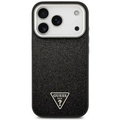 Guess Glitter Triangle Logo MagSafe (GUHMP17LPFGTSCMK) iPhone 17 Pro Black