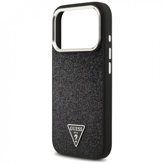 Guess Glitter Triangle Logo MagSafe (GUHMP17LPFGTSCMK) iPhone 17 Pro Black