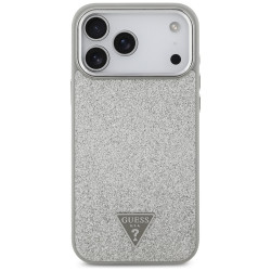 Guess Glitter Triangle Logo MagSafe (GUHMP17LPFGTSCMS) iPhone 17 Pro Silver