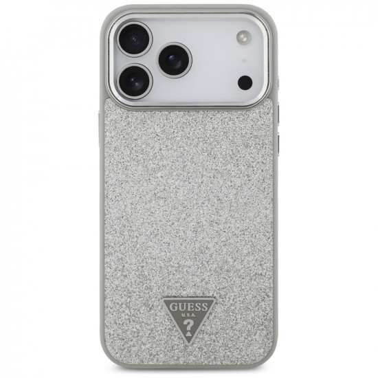 Guess Glitter Triangle Logo MagSafe (GUHMP17LPFGTSCMS) iPhone 17 Pro Silver