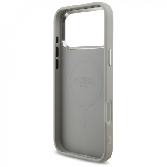 Guess Glitter Triangle Logo MagSafe (GUHMP17LPFGTSCMS) iPhone 17 Pro Silver