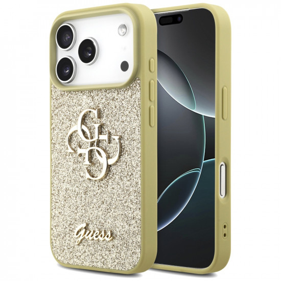 Guess Fixed Glitter Big 4G (GUHCP17LHG4SGD) iPhone 17 Pro Gold