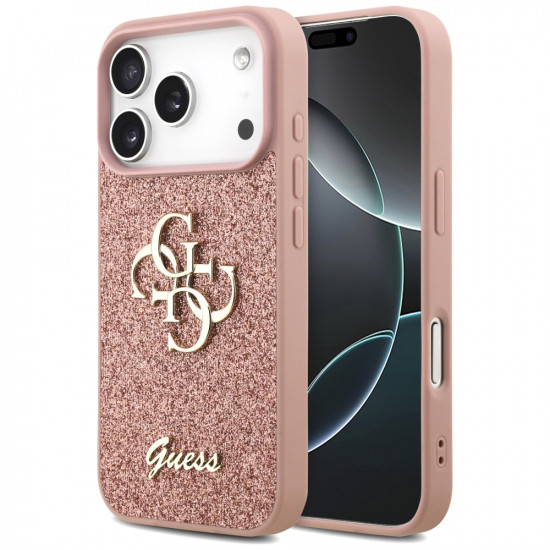 Guess Fixed Glitter Big 4G (GUHCP17LHG4SGP) iPhone 17 Pro Pink