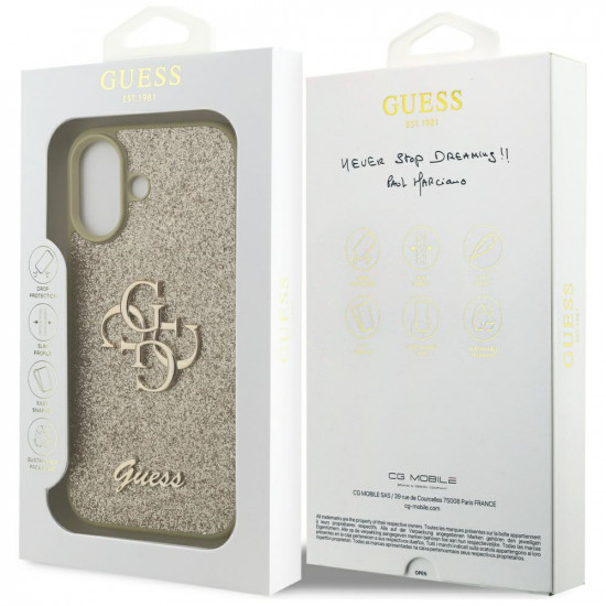 Guess Fixed Glitter Big 4G (GUHCP17SHG4SGD) iPhone 17 Gold