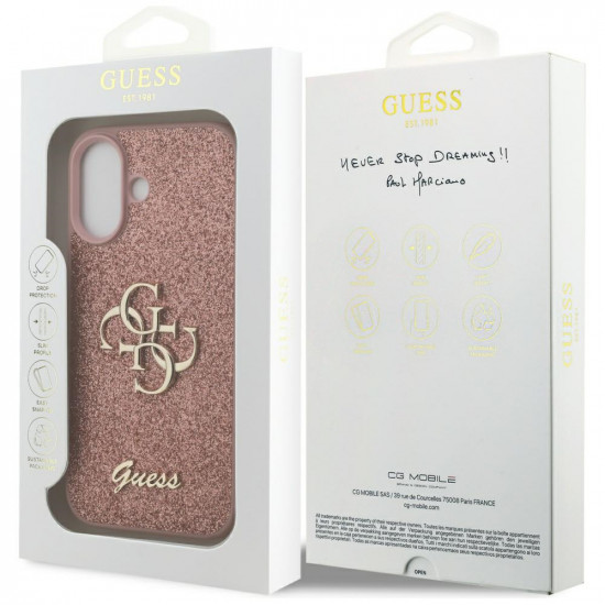 Guess Fixed Glitter Big 4G (GUHCP17SHG4SGP) iPhone 17 Pink