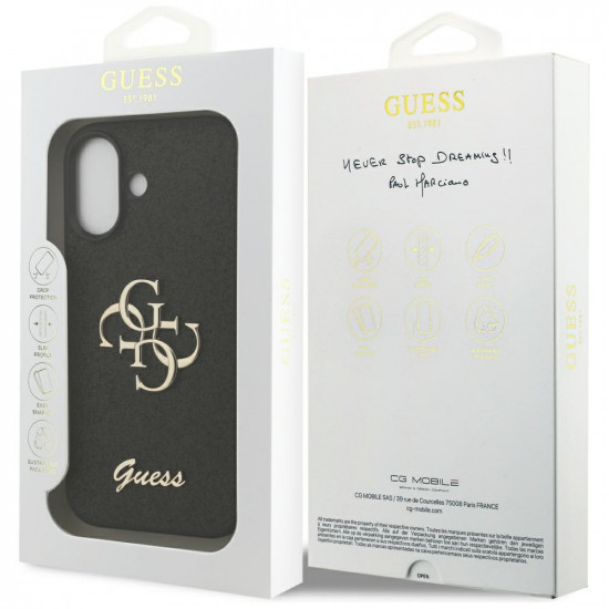 Guess Fixed Glitter Big 4G (GUHCP17SHG4SGK) iPhone 17 Black