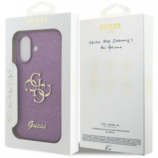 Guess Fixed Glitter Big 4G (GUHCP17SHG4SGL) iPhone 17 Lilac