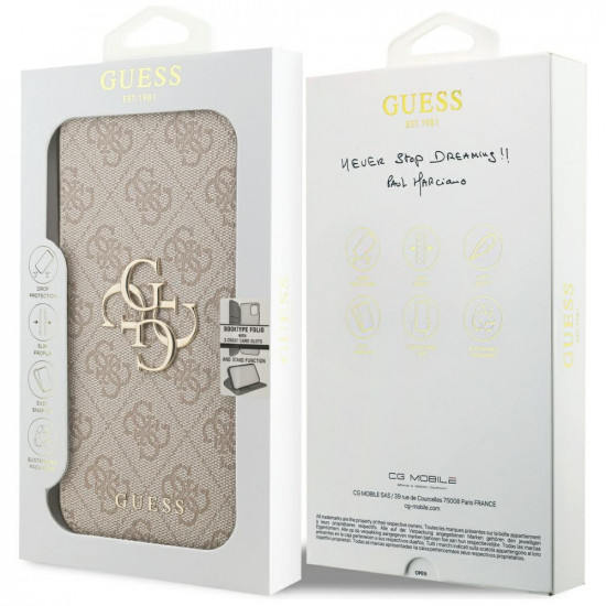 Guess Book 4G Metal Logo (GUBKP17L4GMGPI) iPhone 17 Pro Pink