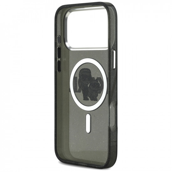 Karl Lagerfeld IML Glitter Karl & Choupette Sketch Logo MagSafe (KLHMP17XHGKCGKBK) iPhone 17 Pro Max Black Karl Lagerfeld IML Glitter Karl & Choupette Sketch Logo MagSafe (KLHMP17XHGKCGKBK) iPhone 17 Pro Max Black