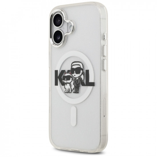 Karl Lagerfeld IML Glitter Karl & Choupette Sketch Logo MagSafe (KLHMP17SHGKCGKBT) iPhone 17 Clear Karl Lagerfeld IML Glitter Karl & Choupette Sketch Logo MagSafe (KLHMP17SHGKCGKBT) iPhone 17 Clear