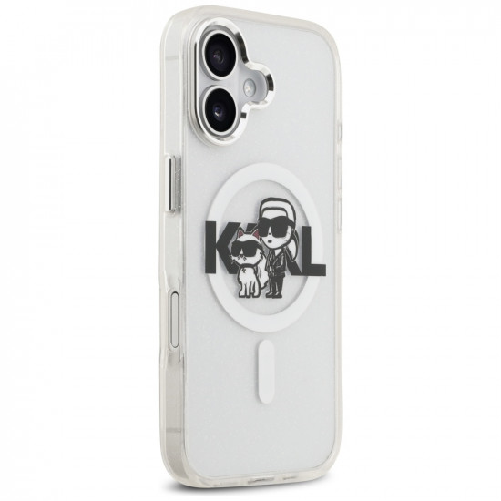 Karl Lagerfeld IML Glitter Karl & Choupette Sketch Logo MagSafe (KLHMP17SHGKCGKBT) iPhone 17 Clear Karl Lagerfeld IML Glitter Karl & Choupette Sketch Logo MagSafe (KLHMP17SHGKCGKBT) iPhone 17 Clear