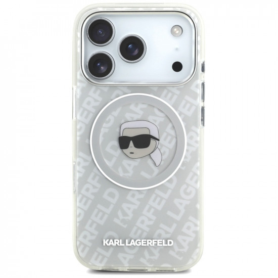 Karl Lagerfeld IML Karl Head Logo MagSafe (KLHMP17XHMKBKHOG) iPhone 17 Pro Max Gray