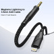 Lito Audio Cable Adapter (LA02) Lightning to Jack 3.5mm, Zero Signal Loss, Nylon braided, 1m Black