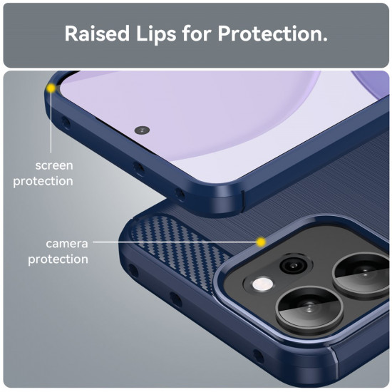 Techsuit Carbon Silicone Oppo Reno14 F / Reno14 FS 5G Blue