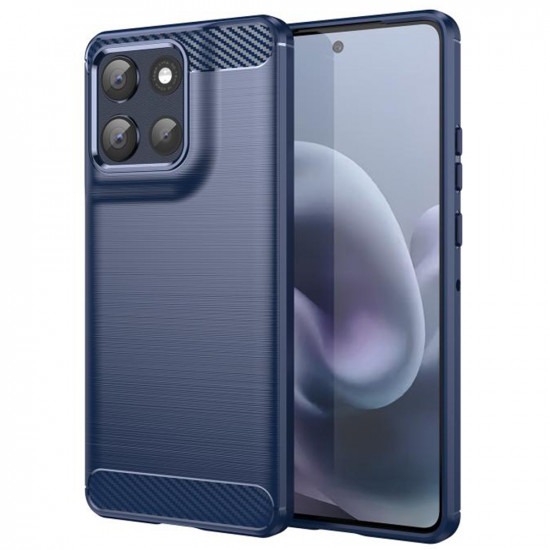 Techsuit Carbon Silicone Motorola Moto G86 Blue