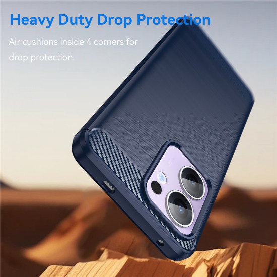 Techsuit Carbon Silicone Oppo Reno13 F 4G / Reno13 F 5G / Reno13 FS 5G Blue