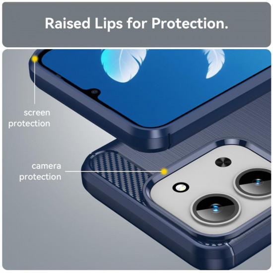 Techsuit Carbon Silicone Xiaomi Redmi 15C 4G / Redmi 15C 5G Blue