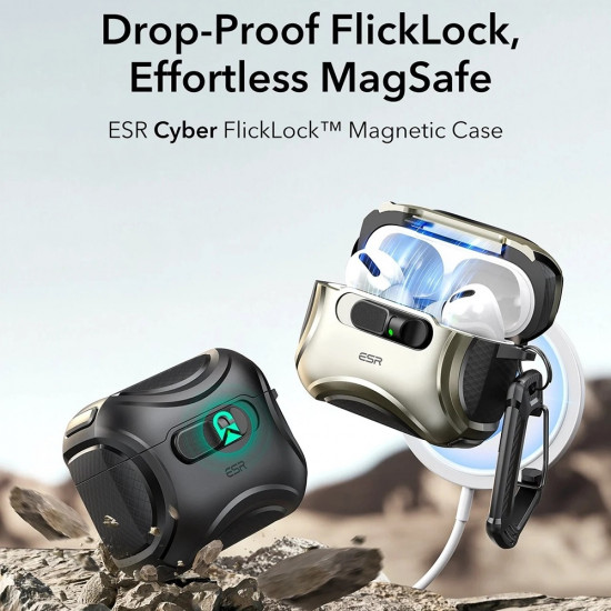 ESR Cyber FlickLock HaloLock Apple AirPods Pro 3 Black
