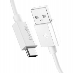Spigen Data Cable Essential (EB6010AC) Fast Charging, USB to Type C, 60W, 480Mbps, 1m White