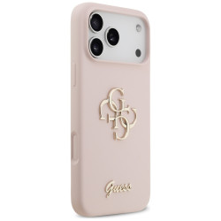 Guess Silicone Big 4G Script (GUHCP17XSC4GSMP) iPhone 17 Pro Max Light Pink